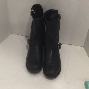 Frye boots  calf side buckle detail